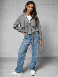 Jachetă de femei gri OZONEE O/G118