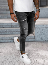 Blugi bărbaţi negri OZONEE NB/MP0169G