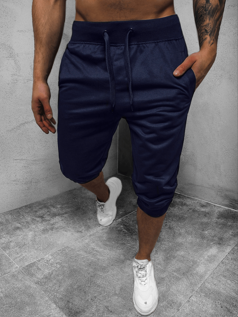 Pantaloni scurți sport bărbați albastru marin OZONEE JS/XW07/25