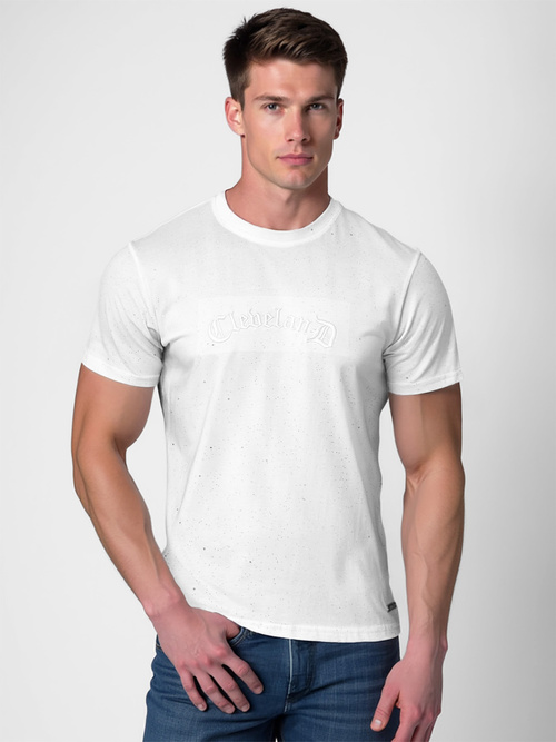Tricou bărbați alb OZONEE O/QQ1386Z
