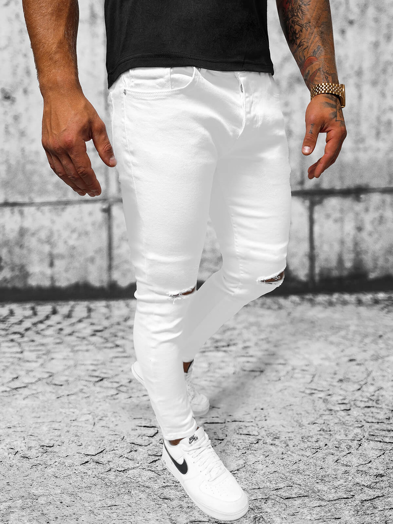 Blugi Bărbaţi Albi OZONEE E/5391/01