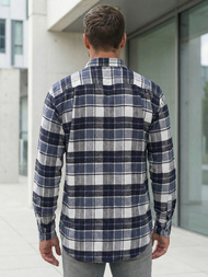 Cămașă bărbați albastru marin OZONEE V/V175Z