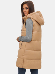 Vestă femei bej OZONEE O/AY756