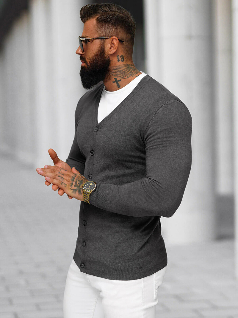 Pulover bărbați antracit OZONEE NB/MM6006/3Z