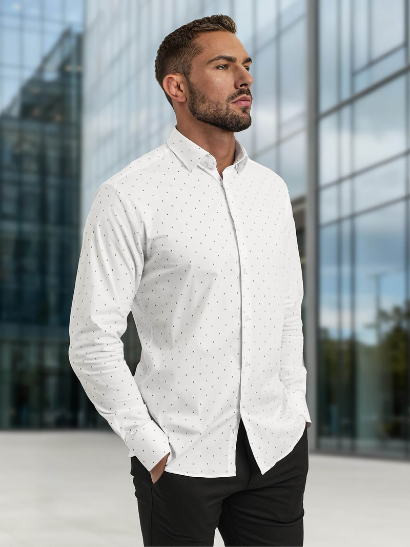 Cămașă bărbați albă OZONEE V/V180