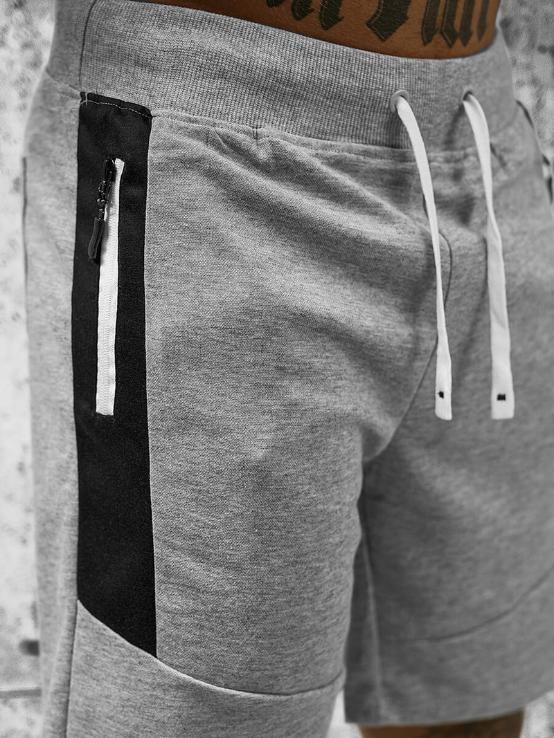 Pantaloni scurți sport bărbați gri OZONEE JS/8K936