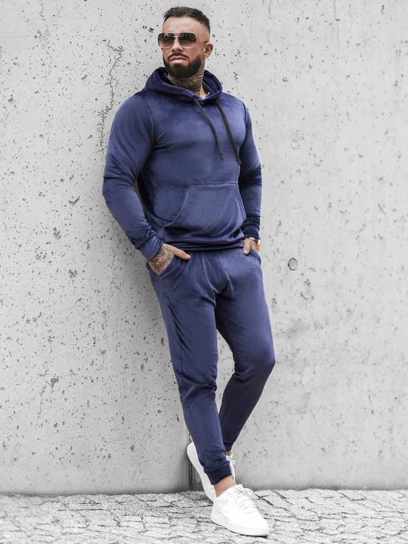 Trening catifea bărbați albastru marin OZONEE O/12131Z