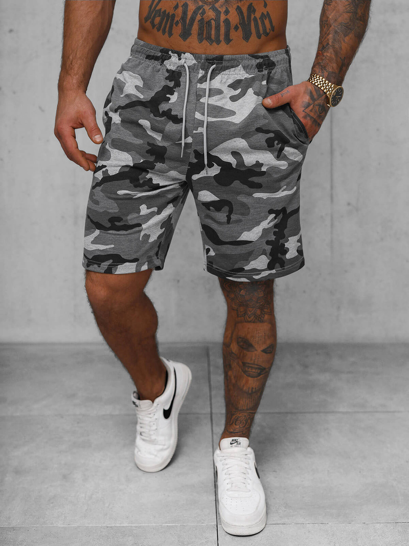 Pantaloni scurți sport bărbați gri OZONEE JS/8K283/2