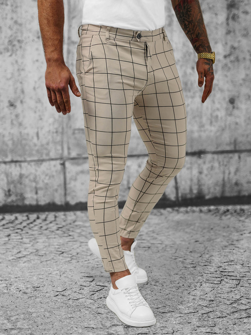 Pantaloni Chino Bărbaţi Bej OZONEE O/P4009