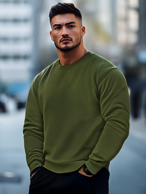 Hanorac bărbați kaki OZONEE JS/2001-10Z