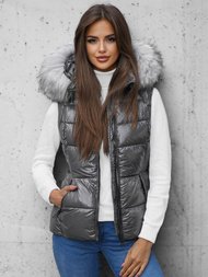 Vestă femei gri OZONEE O/DK027/24Z