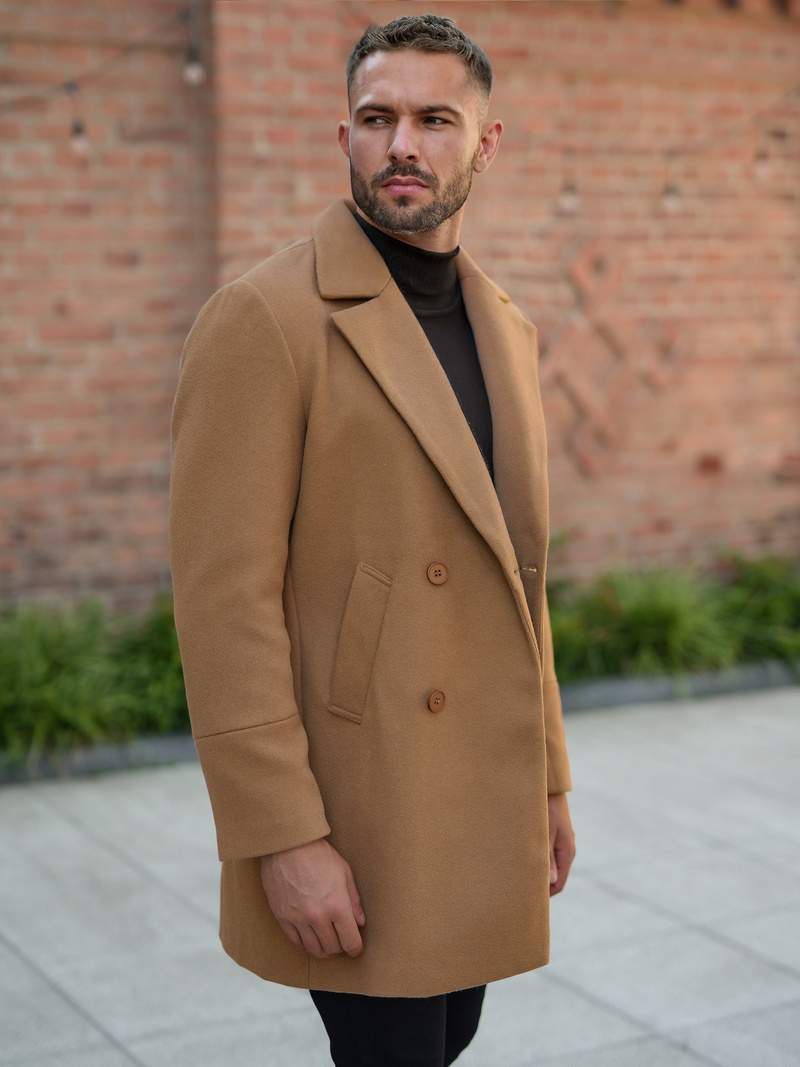 Palton bărbați camel OZONEE JS/11Z8269