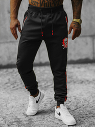 Pantaloni de trening bărbaţi negri OZONEE JS/K10237Z