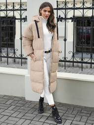 Geacă de femei bej OZONEE JS/5M3163/62Z