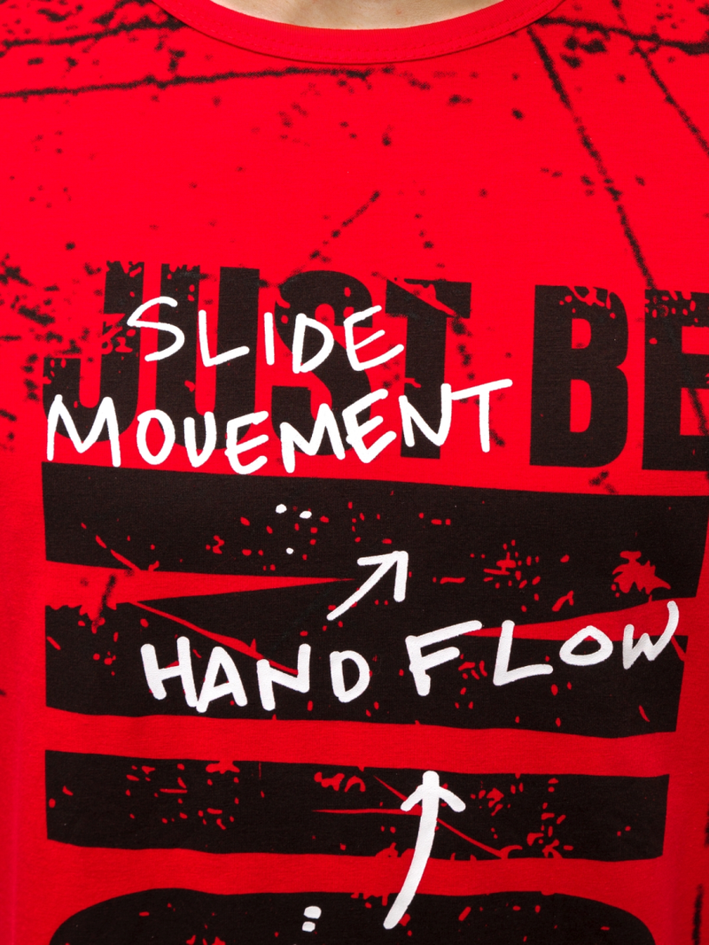 Tricou bărbați roșu OZONEE JS/KS1983