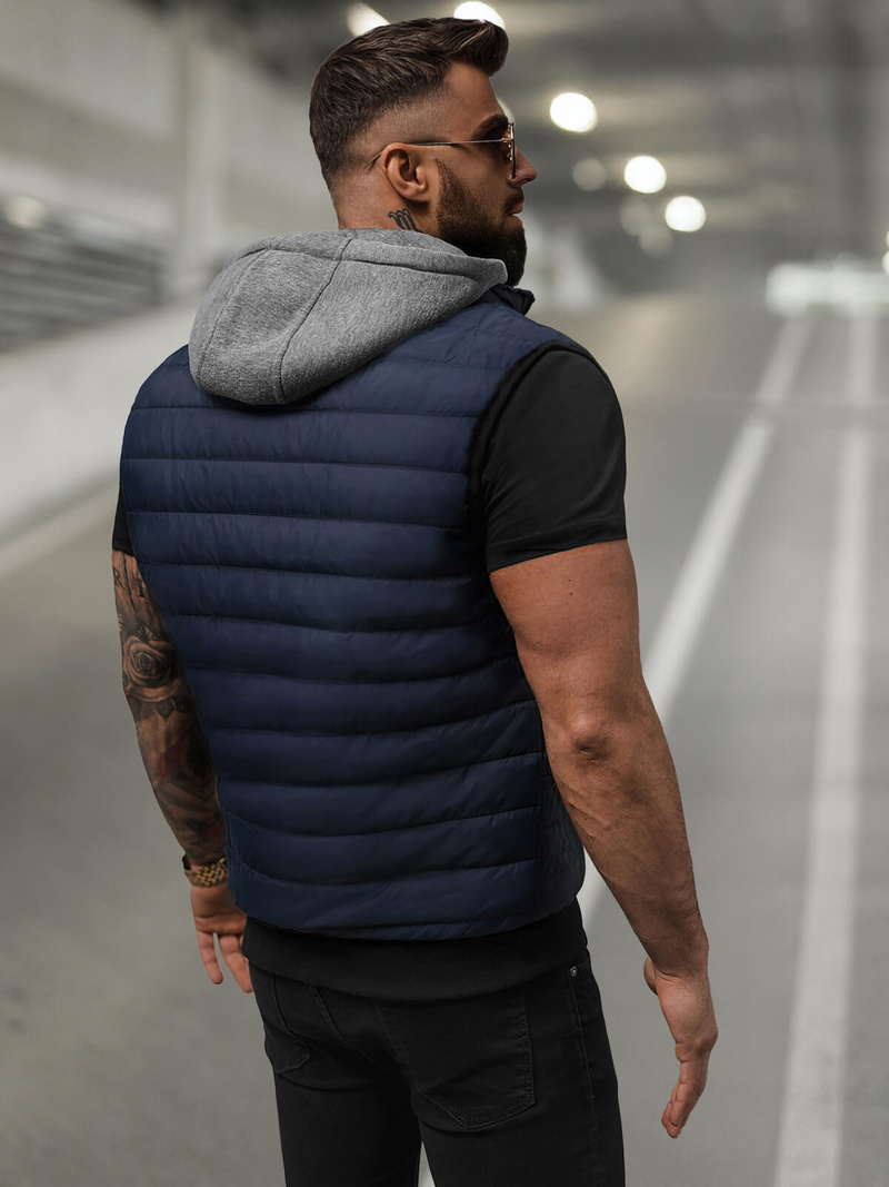 Vestă bărbați albastru marin OZONEE JS/8M983/215