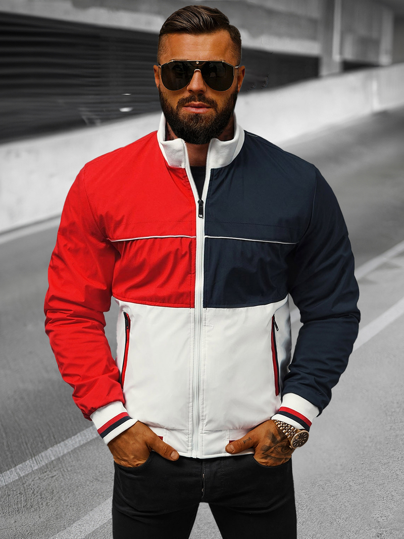 Jachetă de primăvară bărbați albă OZONEE JS/84M3003/281