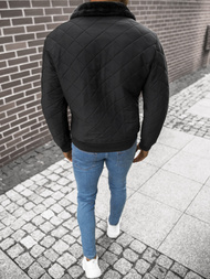 Jachetă de primăvară bărbați neagră OZONEE O/9032