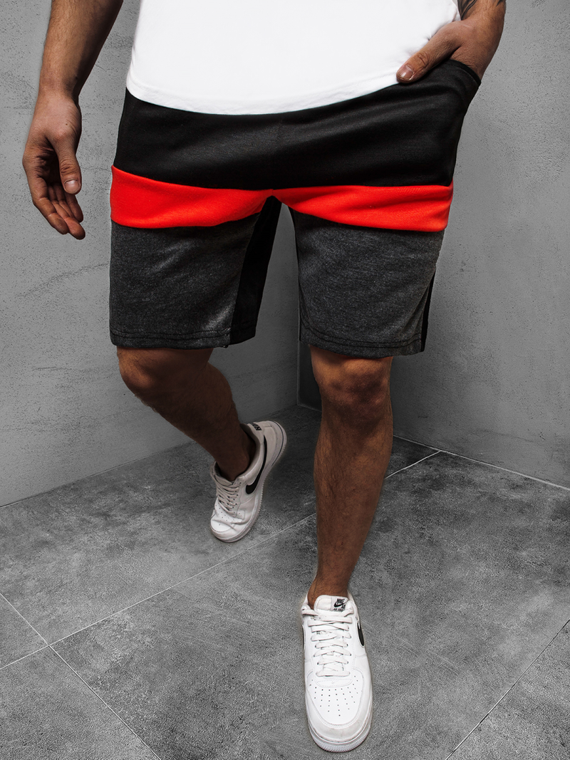 Pantaloni scurți sport bărbați negri OZONEE JS/81017Z