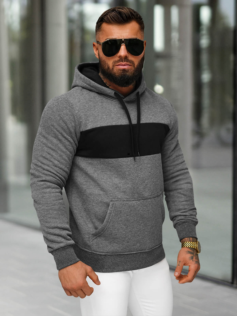 Hanorac bărbați antracit OZONEE JS/8B1315/5