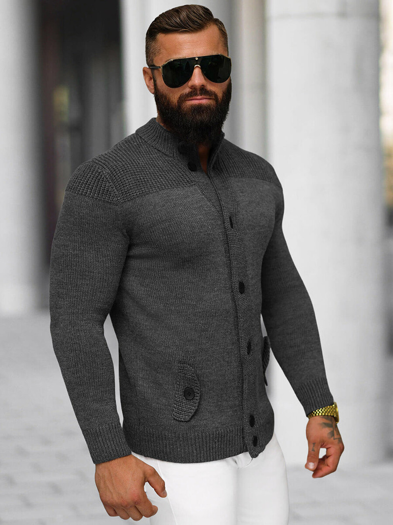 Pulover bărbați antracit OZONEE NB/MM6011/3Z