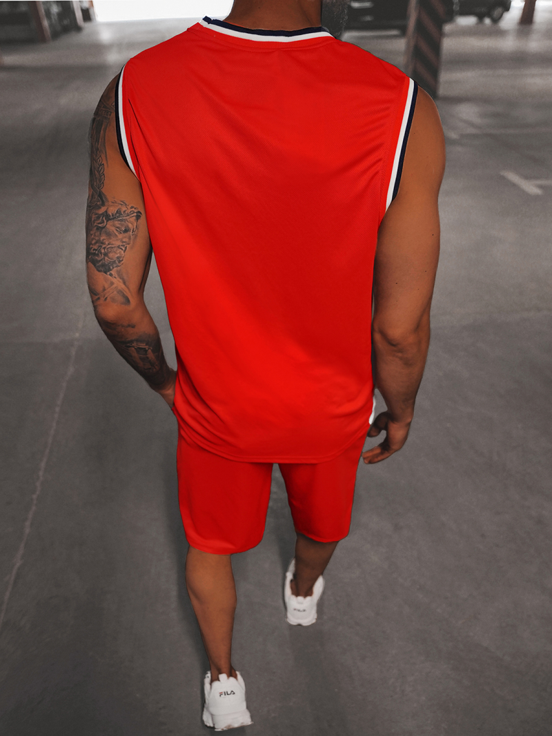 Compleu sport bărbaţi roșu OZONEE JS/68C10167Z