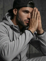 Compleu sport bărbaţi gri OZONEE JS/8C1966/2