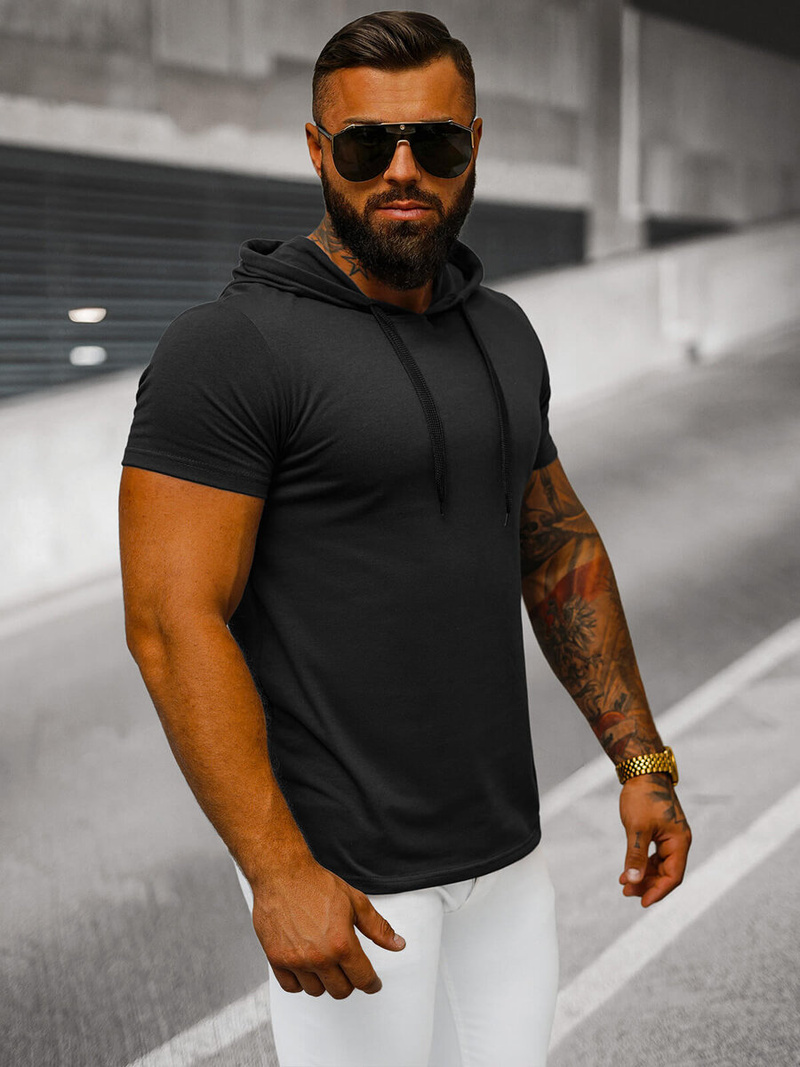 Tricou bărbați negru OZONEE JS/8T89/3