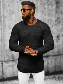 Pulover bărbați negri OZONEE L/2492