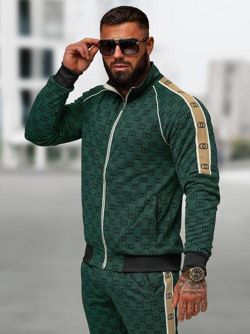 Compleu sport bărbaţi verde OZONEE O/FF5110AB