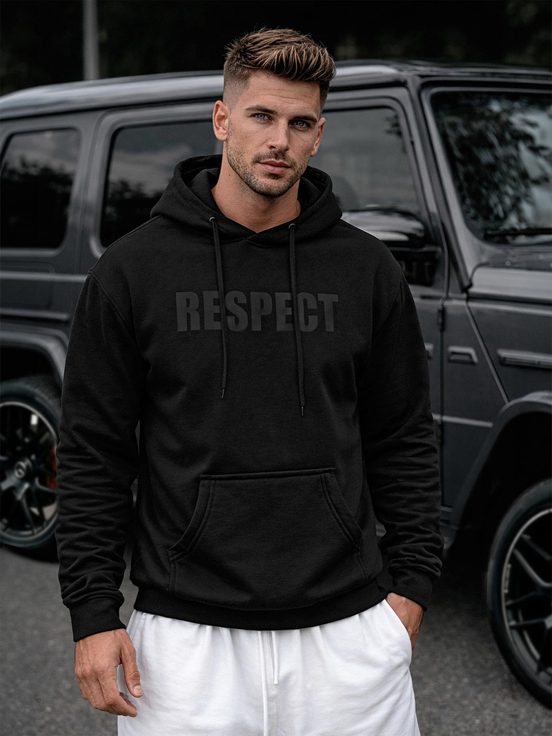 Hanorac bărbați negru OZONEE JS/8B1968/3