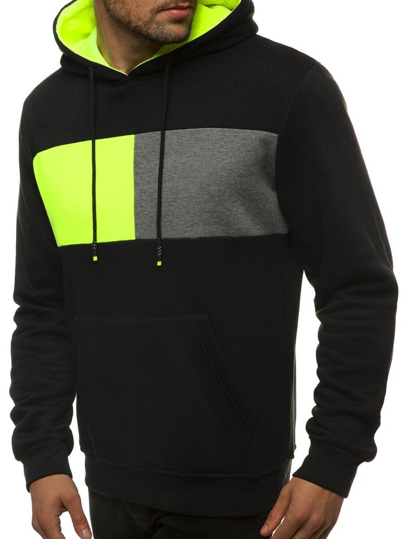 Hanorac cu glugă bărbați neagră OZONEE JS/KS2171