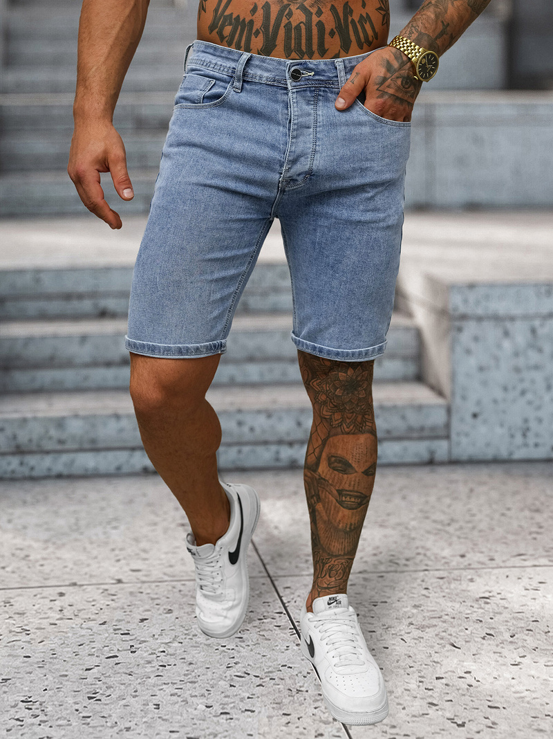 Pantaloni scurti bărbați albaștri deschis OZONEE NB/MP0315BC