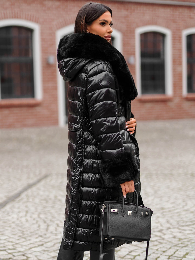 Palton de femei negru OZONEE JS/5M3160/392Z