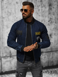 Jachetă de blugi bărbați albastru marin OZONEE NB/MJ509BZ
