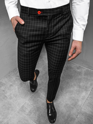 Pantaloni bărbaţi negri OZONEE DJ/5510-1