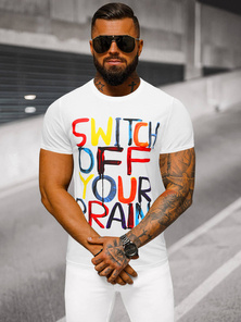 Tricou bărbați alb OZONEE O/T125/1Z