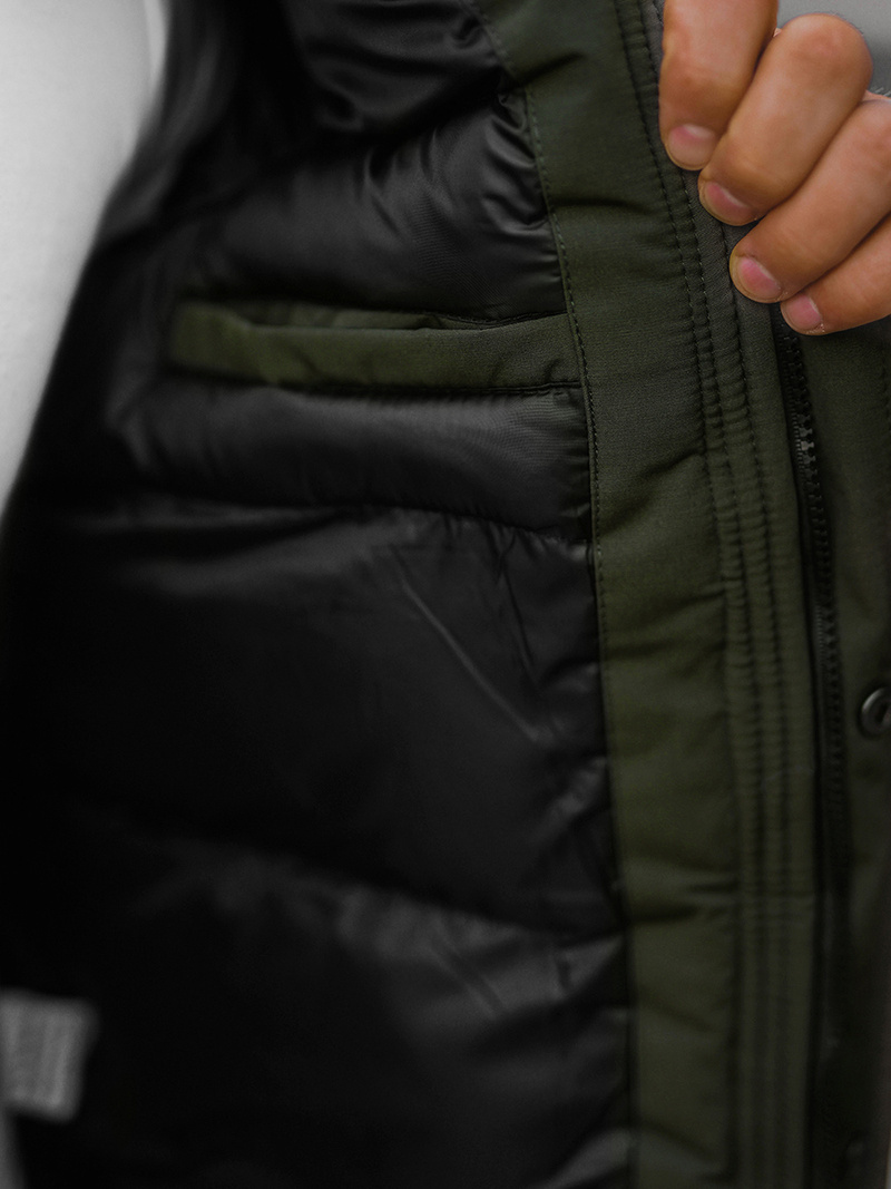 Jachetă bărbați kaki OZONEE JS/M2019/136