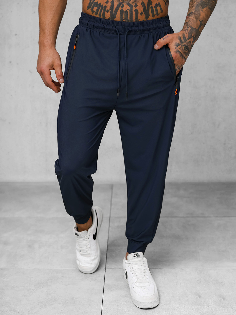Pantaloni sport pentru bărbați albastru marin OZONEE JS/12K1805/25