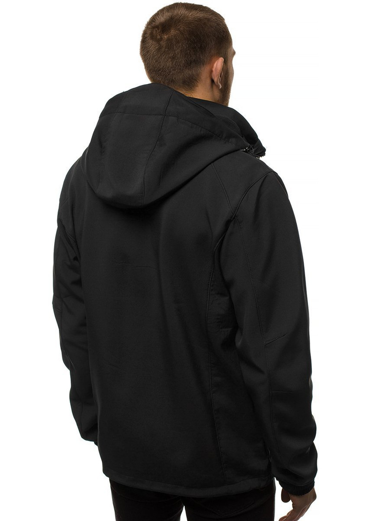 Jachetă bărbați SOFTSHELL negru-galben OZONEE GE/12266Z