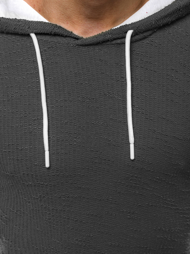 Hanorac bărbați cu glugă antracit OZONEE O/1252Z