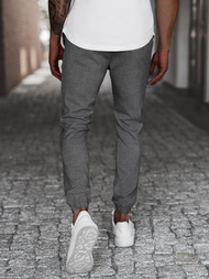 Pantaloni chino bărbaţi gri închis OZONEE DJ/5539Z