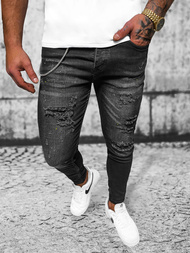 Blugi Bărbaţi negri OZONEE O/MB465