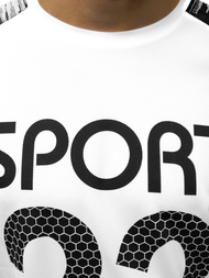 Tricou bărbați alb-negru OZONEE JS/KS2068Z