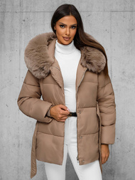 Geacă de femei bej OZONEE JS/16M9206/62Z