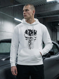 Hanorac bărbați alb OZONEE JS/65B3907/1Z