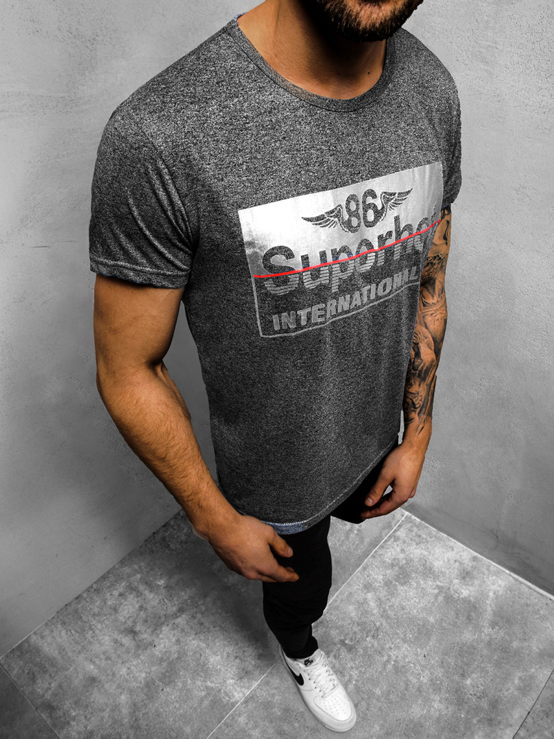 Tricou bărbați negru OZONEE JS/KS2056Z