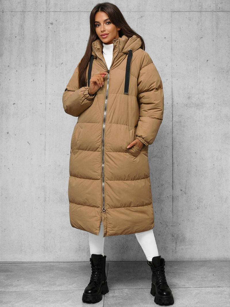 Geacă de femei camel OZONEE JS/5M3163/84Z