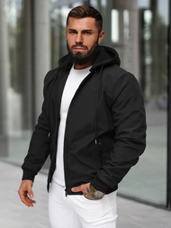 Jachetă de primăvară bărbați neagră OZONEE JS/62M9502/392