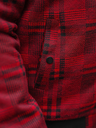 Jachetă bărbați roșie OZONEE O/3A58